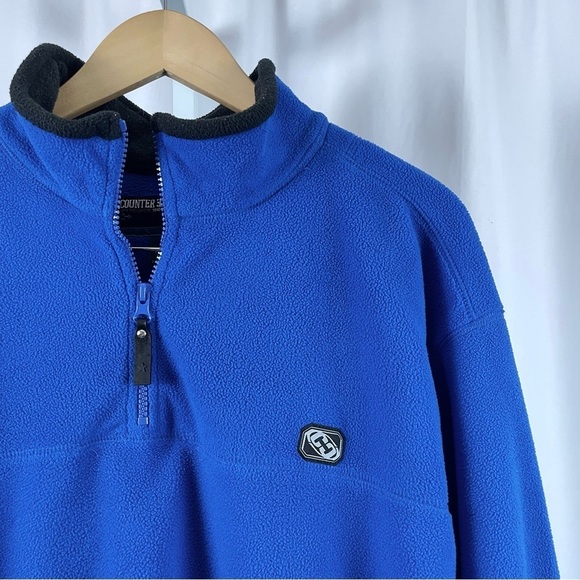 Vintage Counter Culture Large Fleece Half Zip Pullover Outdoor Hiking Camping - Picture 6 of 6